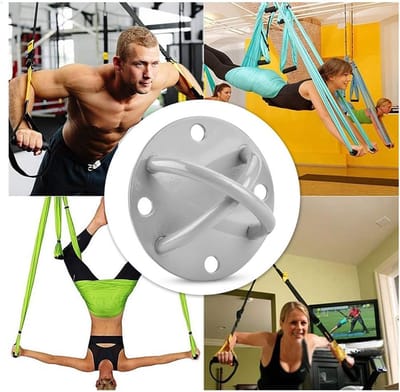 Yoga Hangmat Anker - Luchtyoga Bevestiging - Binnen Yoga - Roestvrij Metaal - 12cm Diameter