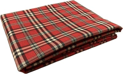 Rood Geruit Tafelkleed Castle – 140 cm rond – Schotse Ruit / Tartan / Kerst
