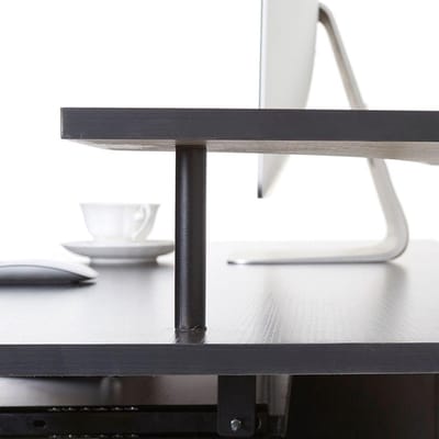 Modern Melamine Computertafel Bureau met - 120x55x75 cm - Zwart - Novihome