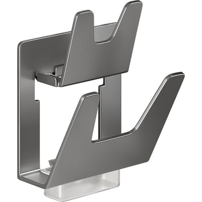 Wandmontage Pannen deksel Organizer Rek met Afdruipbak Dubbellaags Kastdeur Pannen deksel Rek Grijs gray