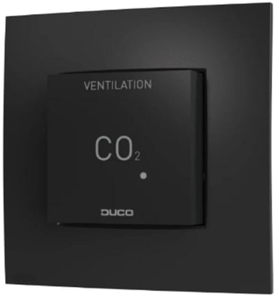 Duco CO2 ruimtesensor zonder bediening RF/W - zwart (0000-7113)
