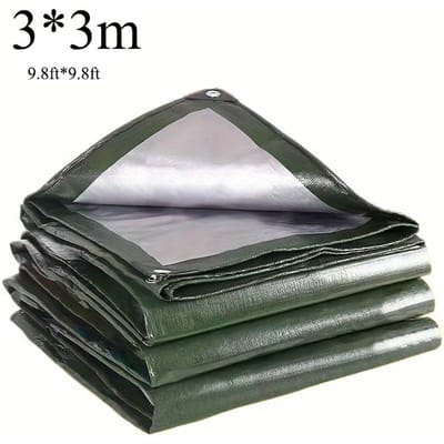 Zeildoek 2m*2 2×3 3*3 3×4m Waterdicht Groen Zilver Regenhoes Zeildoek Luifel Luifel Uv-blokkering Auto Luifel Zonnescherm Kamperen Vissen