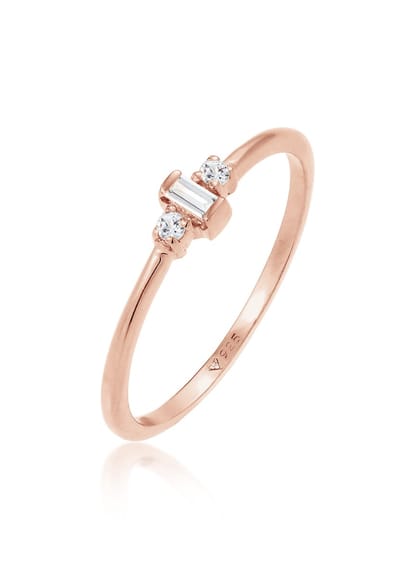 Elli PREMIUM - Ring - Elli PREMIUM Ring Dames Solitaire Verloving Filigraan met Topaas in 925 sterling zilver verguld - Dames