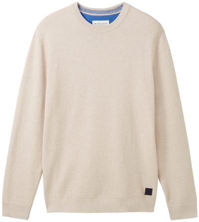 Tom Tailor Trui Structured Crewneck Knit 1041186xx10 34759 Mannen Maat - XXL