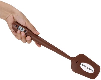 Allecto - Digitale spatelthermometer - Kookthermometer - Handig digitaal display - 2 in 1 - Suikerthermometer - Perfect voor jam en chocolade - Ges...