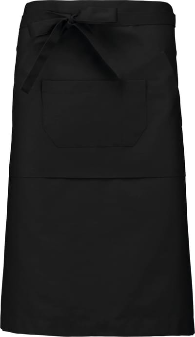 Awesome-Gifts - Professionele Horeca Sloof - K897 Bistro schort - Heupschort - Serveerschort - unisex - lang - 90 x 62,5 cm - per 10 stuks - onbedrukt - Zwart