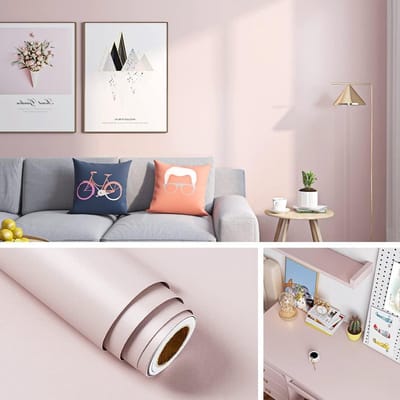 Pastel Roze Behang voor Meisjes en Jongeren - Zelfklevend Contactpapier voor Muren, Meubels en Decoratie - 40CMx2M