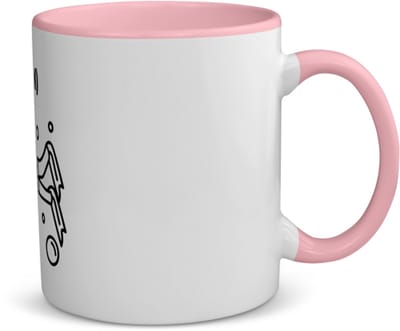 Akyol - duiken met eigen naam koffiemok - theemok - roze - Zwemmen - duiker - sport - 350 ML inhoud