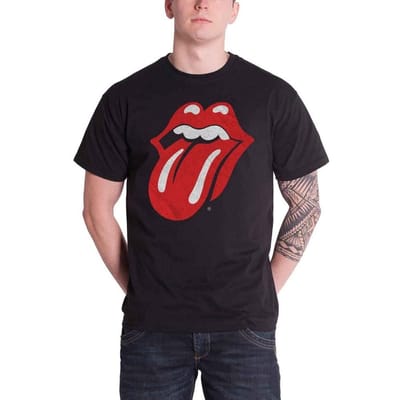 Het Rolling Stones Unisex volwassen klassieke tong T-shirt XL zwart