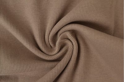 10 meter rib boordstof - Taupe - 60cm breed