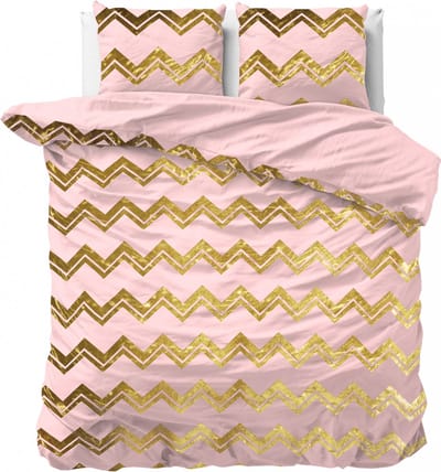 Sleeptime Wave Dekbedovertrek - 240X200/220 + 2 x kussenslopen 60x70 - Roze
