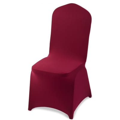VEVOR stoelhoezen, 50 stuks, wasbare en afneembare stoelhoezen van polyester-spandex voor bruiloften, diners, banketten en restaurants, geschikt voor stoelen (51 x 45 x 95 cm), bordeauxrood