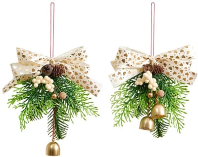 Dailygoods- Kerstboog 2 Stuks - Decoratie met Bellen/Dennenappels - Eenvoudige Installatie - Voor Kerstboom/Krans - Duurzaam Ontwerp - Geschikt voor Binnen/Buiten - Kerstdecoratie
