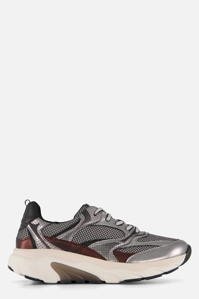 Gabor Rollingsoft Sneakers zilver Textiel - Dames