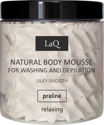LaQ Praline Body Wash Mousse Ontharingscrème – Wassen & Scheren inéén – Natuurlijk en Vegan – 100g