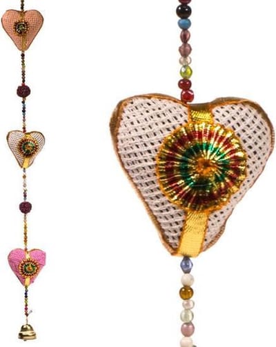 Decoratieve Slinger Hartjes Jute - 90 cm