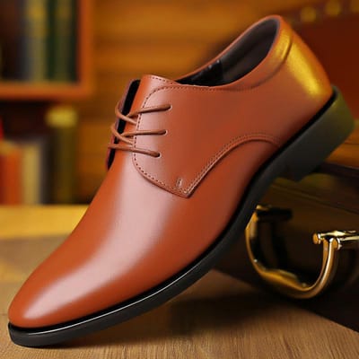 Leren Schoenen Heren Lente en Herfst Nieuwe Heren Zakelijke Formele Kleding Casual Koreaanse Versie van Het Britse Kantoor Jonge Bruidegom Getrouwd 44 brown
