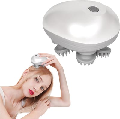 JGS Premium - Elektrische Hoofdmassage Borstel Waterdichte Draagbare Massager voor Hoofdmassage Douche voor Lichaamsontspanning Diepe Reiniging USB Opladen 3 Standen