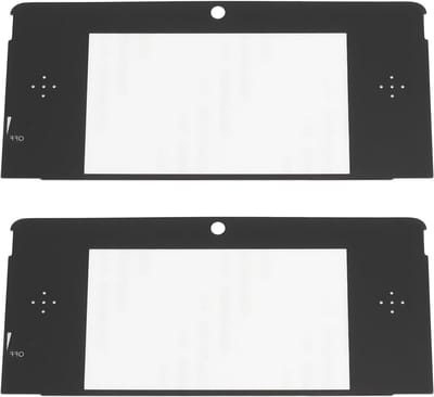 Dailygoods- Screen Frame Cover - 2x PVC - Zwart - Compatibel met Nintendo 3DS - Duurzaam - Bescherming tegen krassen en vuil - Schermbeschermer