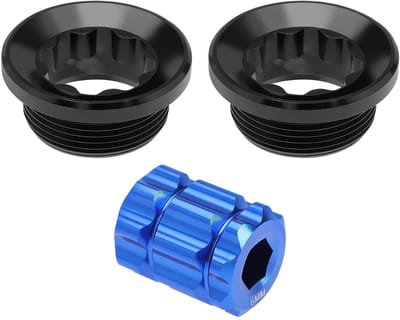 NTH products- Crankcover Set - 2x M20 Crankcovers - Aluminiumlegering - Compatibel met Shimano Deore/XT/SLX/XTR105/UT/DA - Inclusief Installatie Tool - Lichtgewicht en Corrosieweerstand - Crankdop