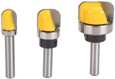 Houtbewerking Frees voor Hout, 8 Mm Ronde Schacht, Tungsten Staal met PTFE Coating, Geschikt voor Hardhout, 3 Stuks Set