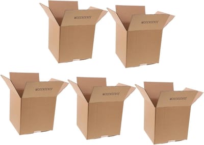 Verhuisdozen Kartonnen - Opslag Verpakking - Spullen Verhuizen - Stevig Gelaagd Karton - 5 Stuks - Bruin
