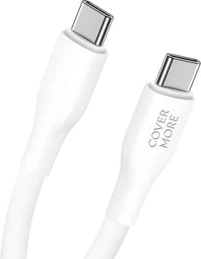 Oplaadkabel geschikt voor Samsung a53, a56, smartphone, tablet - Usb C kabel kort - Usb C naar usb C - Snelladen - Super fast charging - 1 meter - Wit