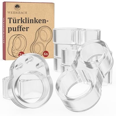 Robuuste deurstopper voor deuren - Set van 6 cirkelvorm en 2 in '8'-vorm - Transparante muur- en deurbescherming
