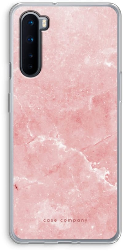 Case Company® - Hoesje geschikt voor OnePlus Nord hoesje - Roze marmer - Soft Cover Telefoonhoesje - Bescherming aan alle Kanten en Schermrand