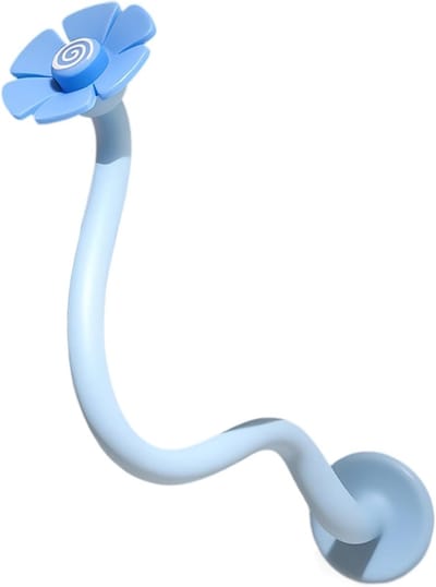 Wasmachine Deursteun - Wasserij Accessoire - Ventilatie Verbeteren - Magnetische Bloemvorm - 16 x 4.5 x 16 cm - Blauw