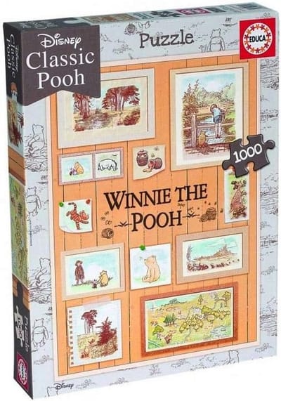 Winnie de Poeh 1000 Stukken Puzzel Fotolijstjes Multikleur