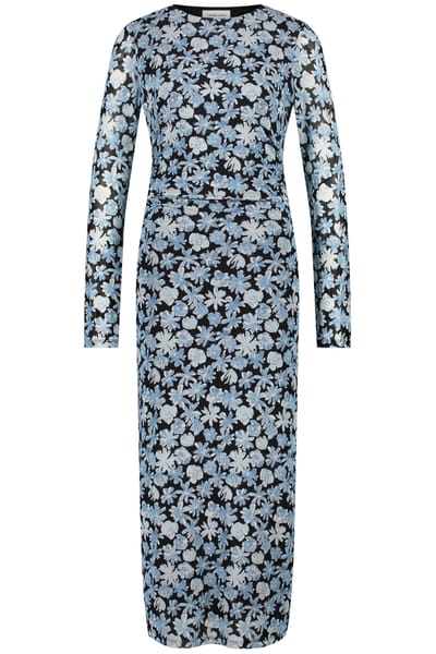 Fabienne Chapot Zila Dress Black/bright Blue Maat: XS | Midi Jurken Outlet | Dames | Zwart