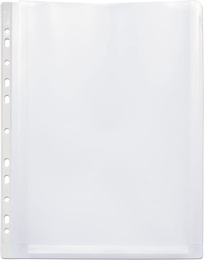 Oxford Bag of 10 Expandable Punched pockets without Flaps A4 Polypropyleen 200µ Smooth Transparant
