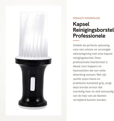 Dailygoods- Reinigingsborstel Professioneel - Nekborstel - Nylon/Plastic - Zacht - Meervoudig gebruik - Afmetingen 16 x 5 cm - Halsborstel