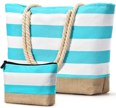 Strandtas Shopper - Dames Tas - Reizen en Strand - Waterdicht met Rits - XXL Formaat - Zwart