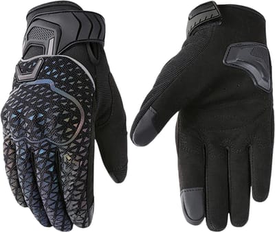 Motorhandschoenen Heren Touchscreen - Motorcross Handschoenen Anti-val met Reflecterende Details voor Veilig & Comfortabel Rijden - Maat S