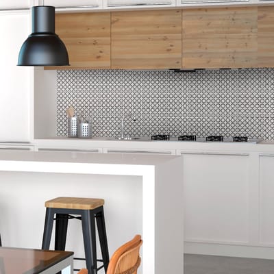 Muurstickers voor keuken en badkamer - 9 Oosterse Marrakech cementtegelstickers - 9 stickers 20x20cm