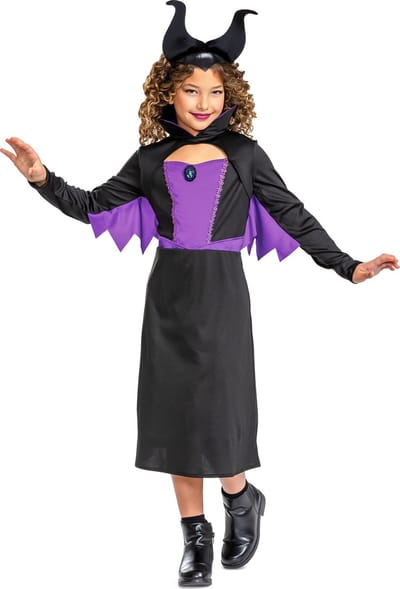 DISNEY - VILLAINS, Maleficent Classic , Maat M (7-8 jaar), Meisjes