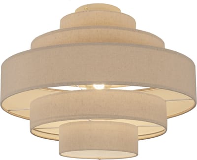 Lumidora Plafondlamp 75084 - Plafonniere - POLIGNANO - E27 - Beige - Creme - Textiel - ⌀ 52 cm