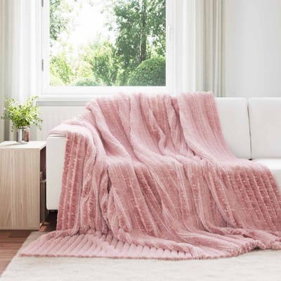 vidaXL - plaid - Roze - 240 - x - 220 - cm - 1.37 - kg - Fleece