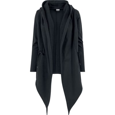 Urban Classics Ladies Hooded Sweat Cardigan Cardigan zwart Katoen -