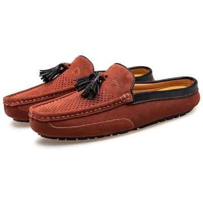 Heren Casual Schoenen Mode Heren Half Muiltje Loafers Suède Zachte Loafers Mocassins Instappers Heren Rijschoenen Luie Schoenen Grote Maat 44