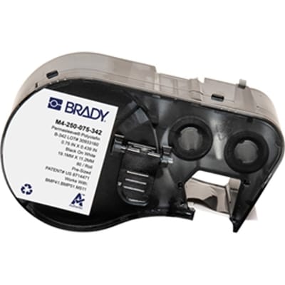 Brady M4-250-075-342 tape krimpkous zwart op wit | 19,05 mm x 11,15 mm (origineel)