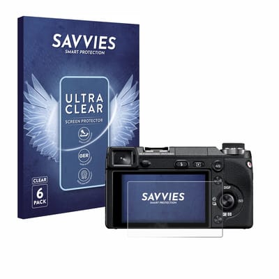 Savvies - Screenprotector voor Sony Alpha NEX-6 - Folie Beschermfolie transparant 6 Stuks
