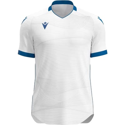 Macron Wyvern Eco Shirt Korte Mouw Heren - Wit / Royal | Maat: 3XL