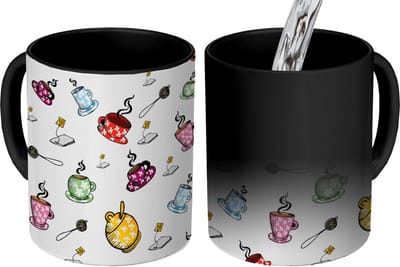 Magische Mok - Foto op Warmte Mokken - Koffiemok - Thee - Patronen - Kopjes - Magic Mok - Beker - 350 ML - Theemok