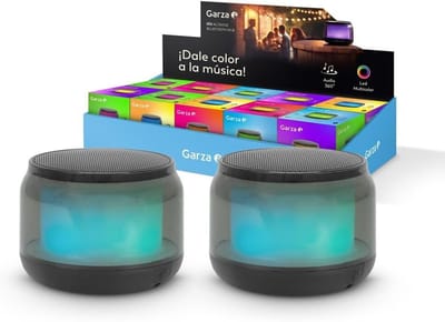 Draadloze Bluetooth 5.1 Luidspreker met Micro SD en 15 Kleurrijke LED-lichtmodi - 360 Graden Geluid en Handsfree Functie