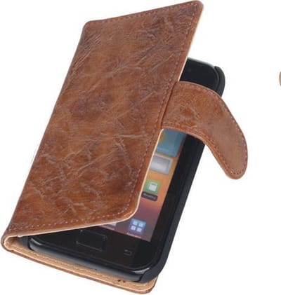 Bestcases Vintage Bruin Bookstyle Cover Nokia Lumia 625