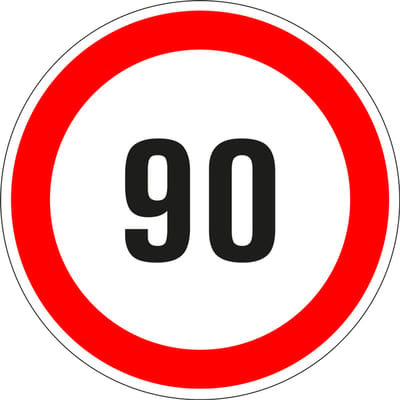 90 bord - kunststof 100 mm