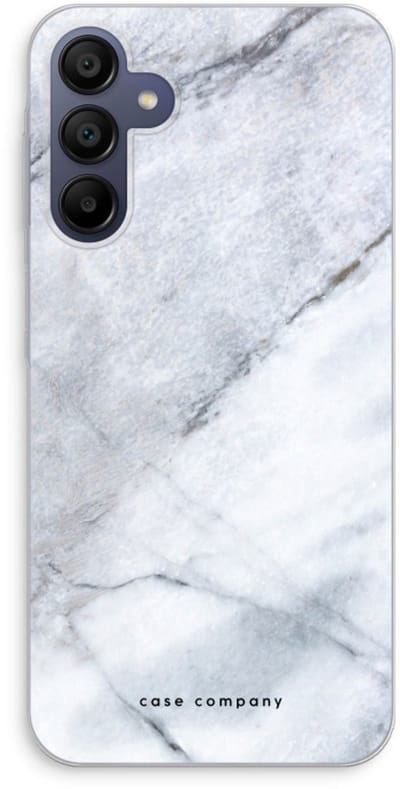 Case Company® - Hoesje geschikt voor Samsung Galaxy A15 hoesje - Witte marmer - Soft Cover Telefoonhoesje - Bescherming aan alle Kanten en Schermrand
